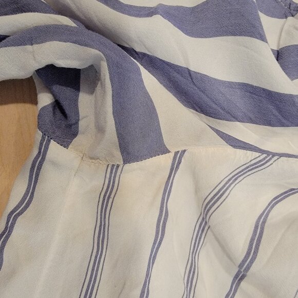 Pink Rose Striped Blouse Top Medium - Picture 5 of 5